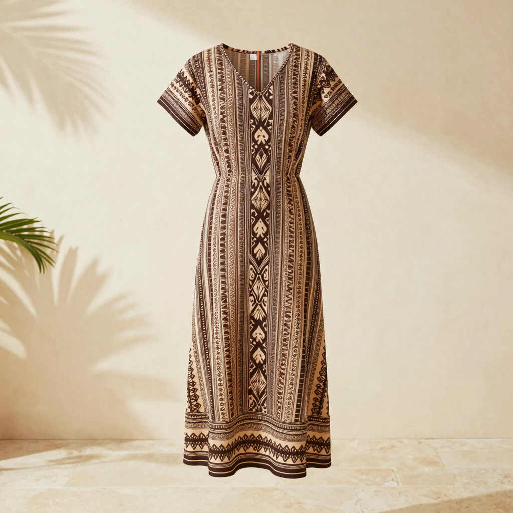Tapa Line Midi Dress